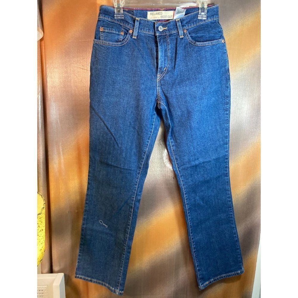 LEVI’S Stretch Relaxed Bootcut Leg 550 Denim Jeans Mid Rise Blue Size 8 b6